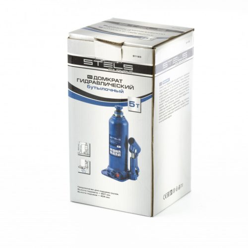 Фото Домкрат гидравлический бутылочный, 5 т, h подъема 207-404 мм Stels Домкрат гидравлический бутылочный, 5 т, h подъема 207-404 мм Stels