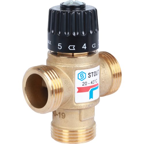 SVM-0120-164325 STOUT Термостатический смесительный клапан для систем отопления и ГВС. G 1” M
