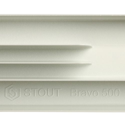 SRA-0110-050012 STOUT Bravo 500 12 секций радиатор алюминиевый боковое подключение RAL9010