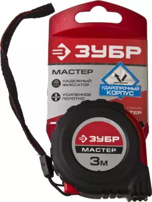 ЗУБР 3 м х 16 мм, рулетка на карточке 34055-03-16_z02