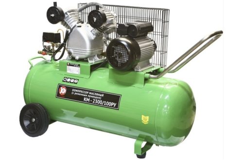 Компрессор масляный с ременным приводом Калибр КМ-2300/100РУ