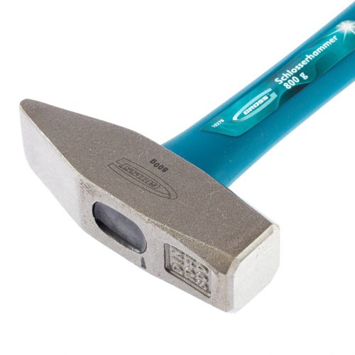 Молоток слесарный, 800 г, квадратный боек, фибергласовая обрезиненная рукоятка Gross