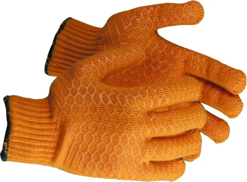 ЗУБР L-XL, 7 класс, материал основы полиэстер, перчатки трикотажные с противоскользящим двусторонним перекрестным покрытием 11278-XL Эксперт