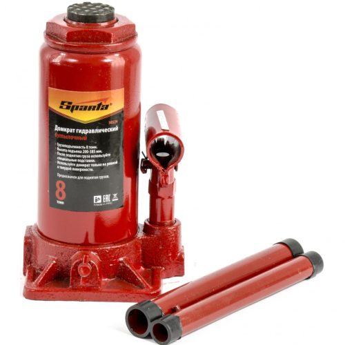 Фото Домкрат гидравлический бутылочный, 8 т, h подъема 200-385 мм Sparta Домкрат гидравлический бутылочный, 8 т, h подъема 200-385 мм Sparta