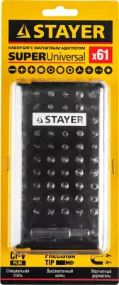STAYER 61 предмет, набор бит с магнитным адаптером 26084-H61