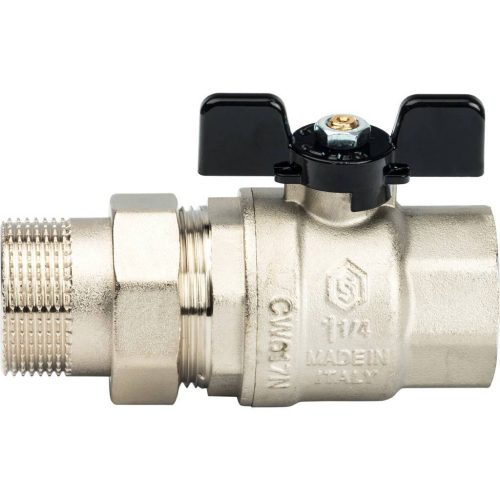 Фото SVB-0007-000032 STOUT Кран шаровой полнопроходной с "американкой", ВР/НР, ручка бабочка 1 1/4 SVB-0007-000032 STOUT Кран шаровой полнопроходной с "американкой", ВР/НР, ручка бабочка 1 1/4