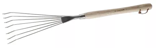 ЗУБР 290х120х605 мм, 7 зубцов, грабельки веерные из нержавеющей стали