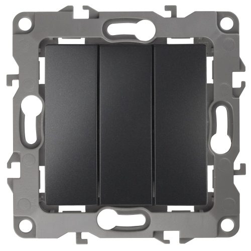 Фото Тройной выключатель ЭРА 12-1107-05 10АХ-250В, IP20, антрацит Б0014673 Тройной выключатель ЭРА 12-1107-05 10АХ-250В, IP20, антрацит Б0014673