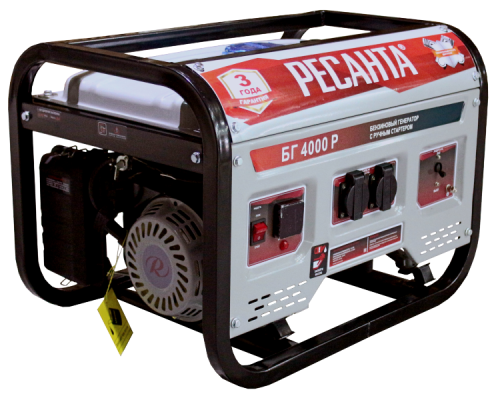 Фото Бензиновый генератор БГ 4000 Р Ресанта Бензиновый генератор БГ 4000 Р Ресанта