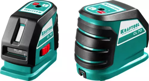 KRAFTOOL 20-70 м, (детектор), сверхъяркий, IP54, точн. 0,2 мм/м, нивелир лазерный линейный CL-70 34660