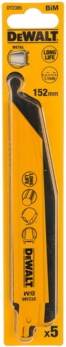 Фото Полотно пильное по металлу (152 мм; шаг зубьев 1.1 мм) 5 шт. DeWalt DT 2385 Полотно пильное по металлу (152 мм; шаг зубьев 1.1 мм) 5 шт. DeWalt DT 2385