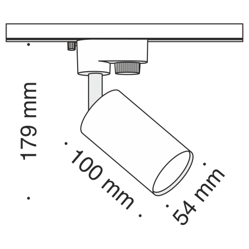 Трековый светильник Technical TR002-1-GU10-W