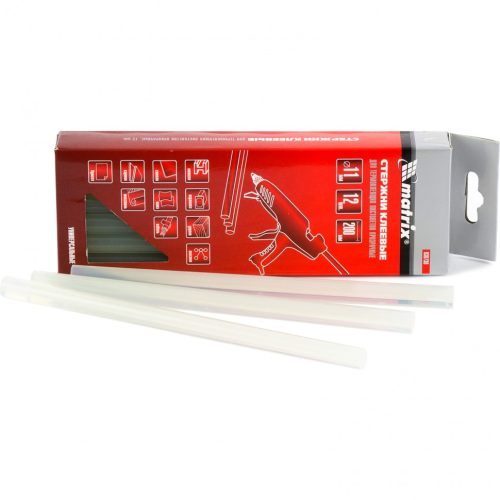 Фото Стержни клеевые, прозрачные, 11 х 200 мм, в упаковке 12 шт Matrix Стержни клеевые, прозрачные, 11 х 200 мм, в упаковке 12 шт Matrix