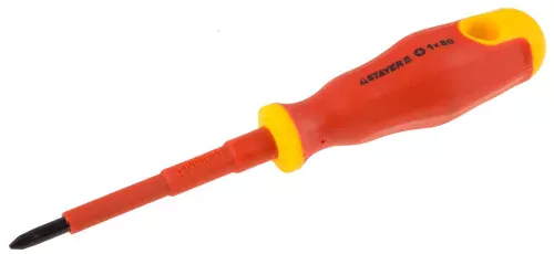 STAYER PH1х80 мм, отвертка диэлектрическая 25142-1-08