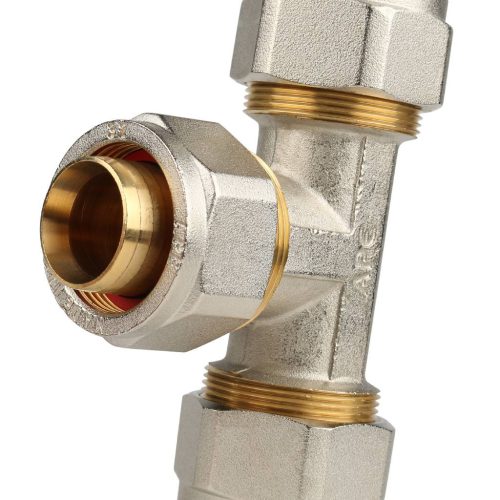 SFS-0009-000032 STOUT Тройник равнопроходный 32x32x32 для металлопластиковых труб винтовой