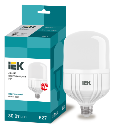 Лампа IEK LED HP 30 Вт 230 В 4000К E27 LLE-HP-30-230-40-E27