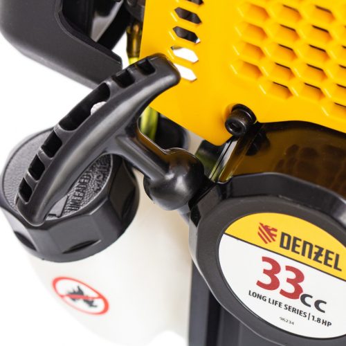 Фото Триммер бензиновый DGT 330, 33 см3, 1.8 л. с, неразъемная штанга, состоит из 2 частей Denzel Триммер бензиновый DGT 330, 33 см3, 1.8 л. с, неразъемная штанга, состоит из 2 частей Denzel