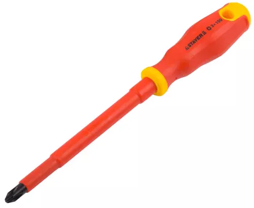 Фото STAYER PH3х150 мм, отвертка диэлектрическая 25142-3-15_z01 STAYER PH3х150 мм, отвертка диэлектрическая 25142-3-15_z01