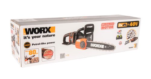 Бесщеточная цепная аккумуляторная пила WORX WG384E
