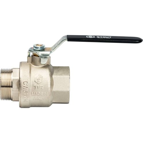 SVB-0003-000040 STOUT Кран шаровой полнопроходной, ВР/НР, ручка рычаг 1 1/2