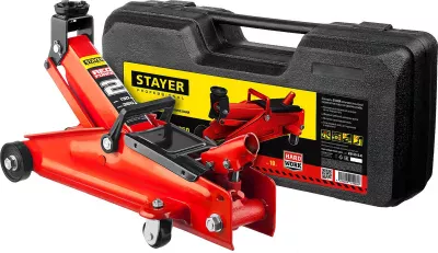 Домкрат подкатной гидравлический STAYER Red Force 43153-2-K (2 т)