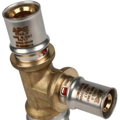 SFP-0005-261620 STOUT Тройник переходной 26х16х20 для металлопластиковых труб прессовой