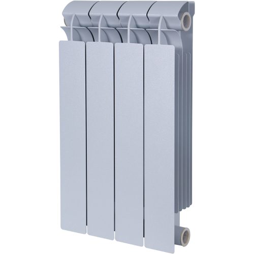 Global STYLE PLUS 500 4 секции радиатор биметаллический боковое подключение (цвет cod.08 grigio argento opaco metallizzato 2676 (серый))