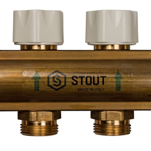 SMB 0468 000006 STOUT Распределительный коллектор из латуни без расходомеров 6 вых.