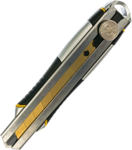 Inforce Строительный нож 25 мм в металлическом корпусе с винтовым зажимом 06-02-13