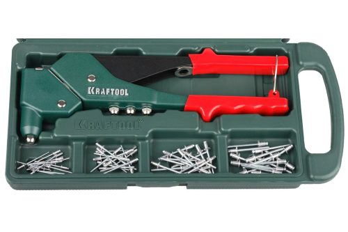 KRAFTOOL заклепки 2.4-4.8 мм, заклепочник поворотный RX-360 31176