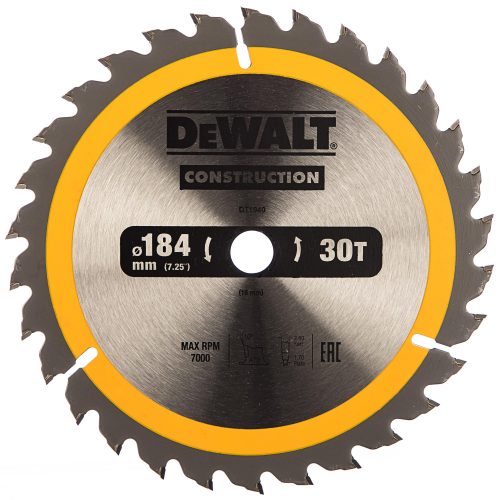 Пильный диск CONSTRUCT (184х16 мм; 30 ATB) Dewalt DT1940