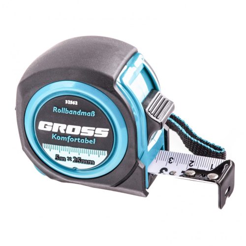 Фото Рулетка Komfortabel 5 м х 25 мм, обрезиненный корпус Gross Рулетка Komfortabel 5 м х 25 мм, обрезиненный корпус Gross