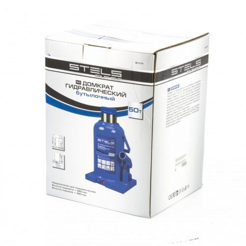Фото Домкрат гидравлический бутылочный, 50 т, h подъема 280-450 мм Stels Домкрат гидравлический бутылочный, 50 т, h подъема 280-450 мм Stels