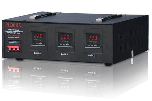 Трехфазный стабилизатор напряжения Ресанта АСН 4500/3