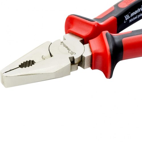 Фото Плоскогубцы Nickel, 160 мм, никелированные, двухкомпонентные рукоятки Matrix Плоскогубцы Nickel, 160 мм, никелированные, двухкомпонентные рукоятки Matrix