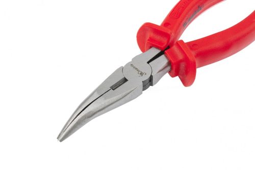 Фото Длинногубцы изогнутые Econom, 180 мм, шлифованные, пластмассовые рукоятки Matrix Длинногубцы изогнутые Econom, 180 мм, шлифованные, пластмассовые рукоятки Matrix