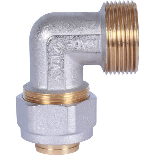 SFS-0006-011432 STOUT Угольник-переходник с наружной резьбой 1 1/4"x32 для металлопластиковых труб винтовой