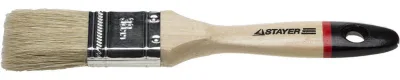 STAYER 38 мм, 1,5", щетина натуральная светлая, деревянная ручка, кисть плоская UNIVERSAL-EURO 0102-038