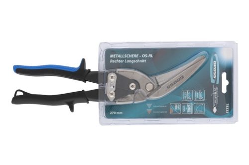 Фото Ножницы по металлу "Piranha", 270 мм, прямой и правый проходной рез, сталь СrMo, двухкомпонентные рукоятки Gross Ножницы по металлу "Piranha", 270 мм, прямой и правый проходной рез, сталь СrMo, двухкомпонентные рукоятки Gross