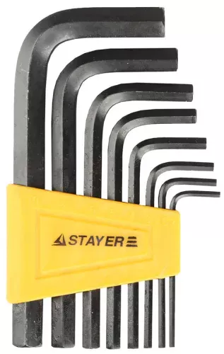 Фото STAYER 8 шт., ключи имбусовые 27405-H8 STAYER 8 шт., ключи имбусовые 27405-H8