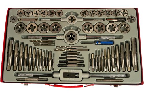 Фото Набор метчиков и плашек М2-М20, 65 шт, металлический кейс Matrix Набор метчиков и плашек М2-М20, 65 шт, металлический кейс Matrix