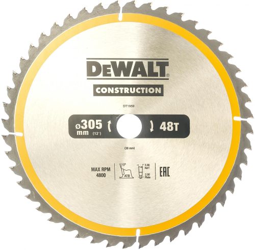 Пильный диск CONSTRUCT (305х30 мм; 48 ATB) Dewalt DT1959