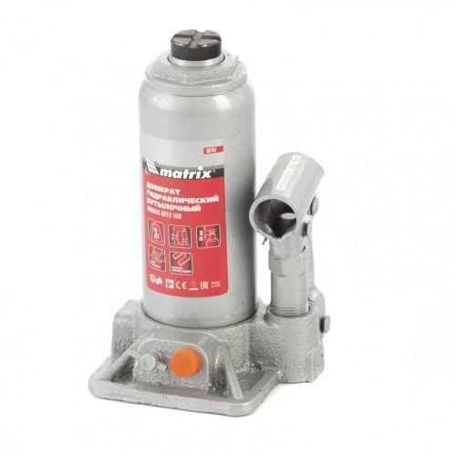 Домкрат гидравлический бутылочный, 3 т, h подъема 178-343 мм Matrix