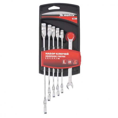 Фото Набор ключей комбинированных, трещеточных 6 шт Matrix Набор ключей комбинированных, трещеточных 6 шт Matrix