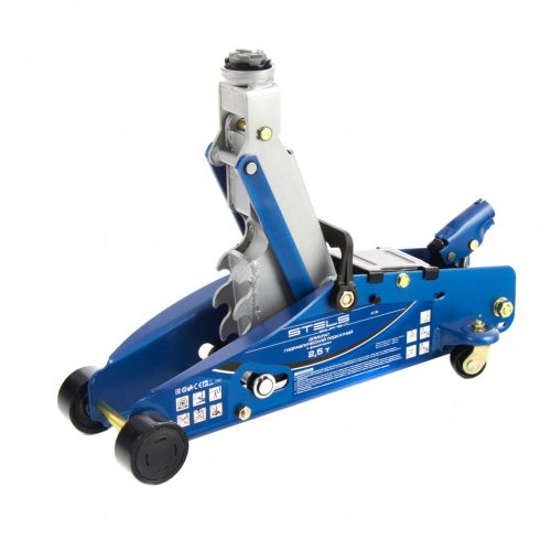 Фото Домкрат гидравлический подкатной с фиксатором, 2.5 т, Safety Pin, 140-385 мм, в кейсе Stels Домкрат гидравлический подкатной с фиксатором, 2.5 т, Safety Pin, 140-385 мм, в кейсе Stels