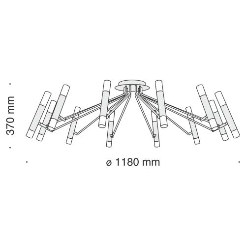 Потолочный светильник Technical MOD620CL-24B