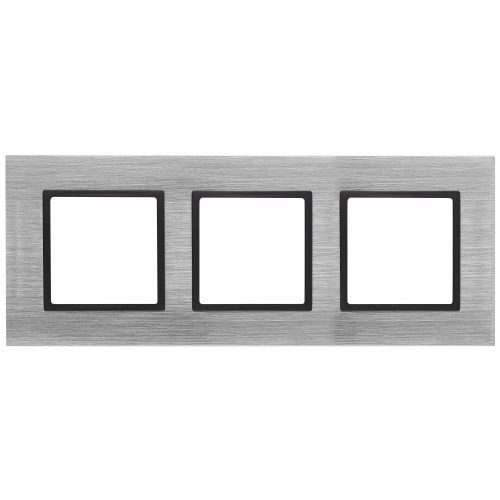 Рамка ЭРА 14-5203-41 на 3 поста, металл, Elegance, сталь+антрацит Б0034557