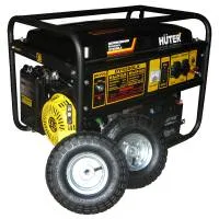 Бензиновый генератор Huter DY6500LX с колёсами и аккумулятором