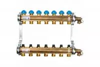 Коллекторная группа WATTS HKV - 1"ВР/ВР на 7 контуров 3/4"EK (с вентилями, латунь)