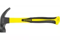 STAYER 450 г, молоток-гвоздодер кованый с магнитом Fiberglass-M 2027-450